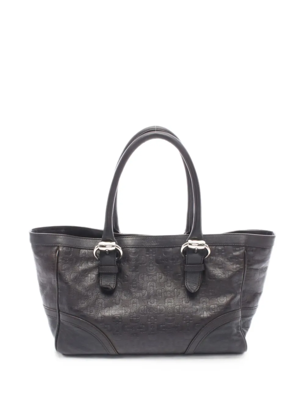 Gucci Pre-Owned 2000s Horsebit calf leather tote bag - Braun
