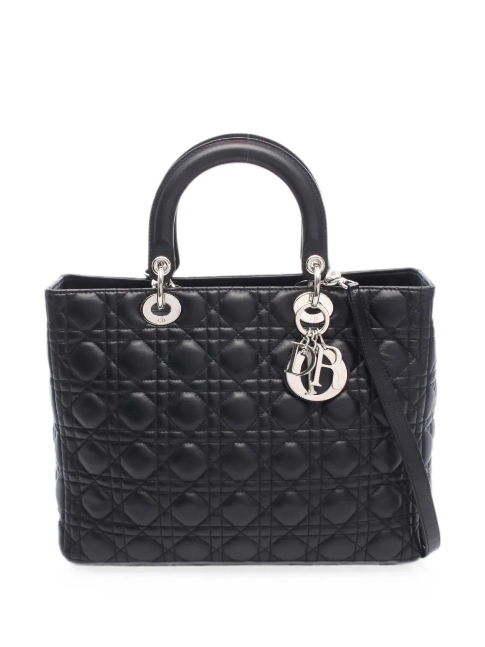 Christian Dior Pre-Owned 2010s Lady Dior Cannage tote bag - Nero