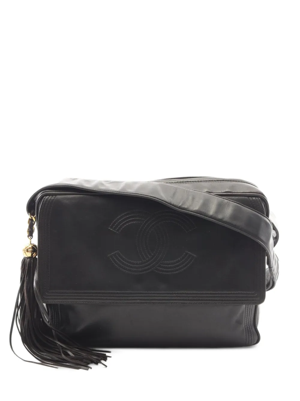 CHANEL Pre-Owned 1994-1996 Coco Mark tassel shoulder bag - Schwarz