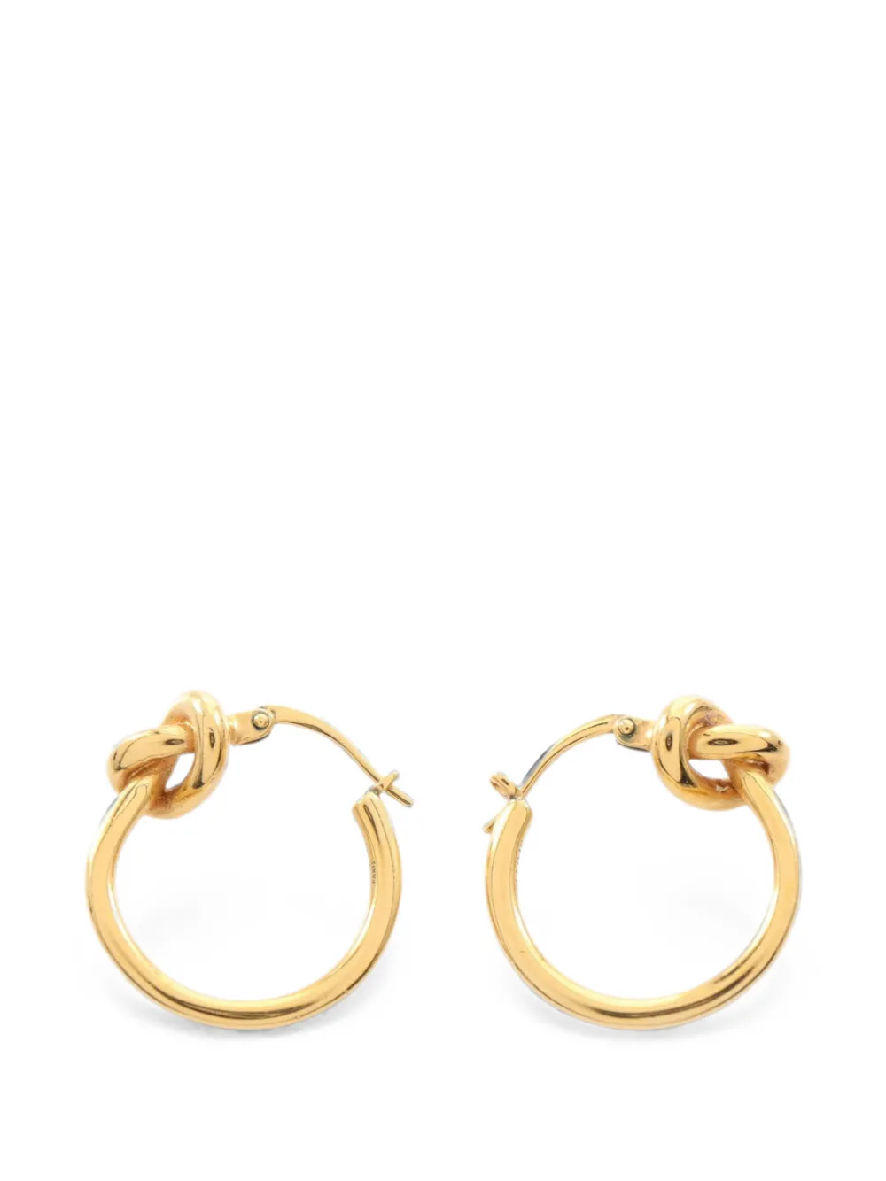 Celine Pre-Owned 2010s knot-detail hoop earrings - Oro