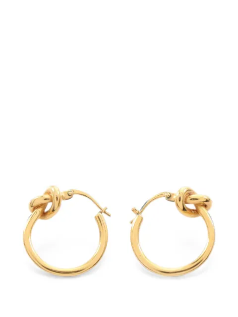 Celine Pre-Owned 2010s knot-detail hoop earrings
