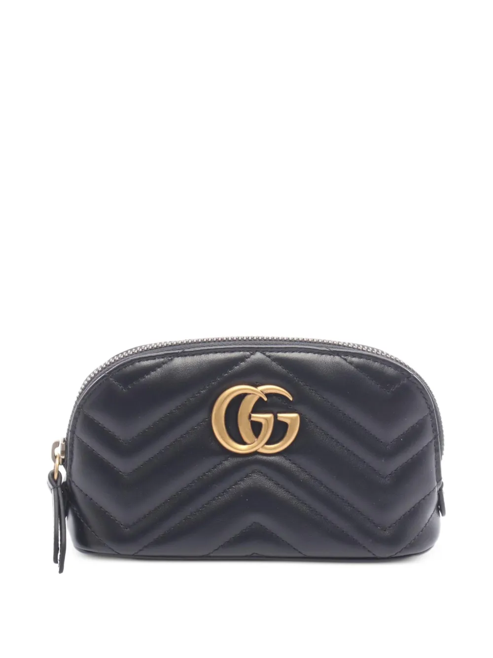 Gucci Pre-Owned 2010s GG Marmont quilted makeup bag - Nero