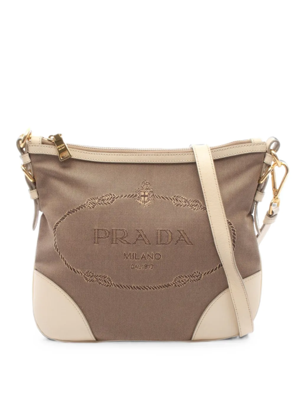 Prada Pre-Owned 2000s Logo Jacquard shoulder bag - Braun