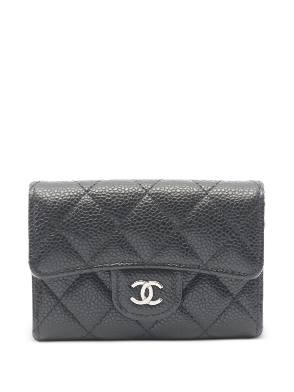 CHANEL Pre-Owned Matelassé leather cardholder - Schwarz