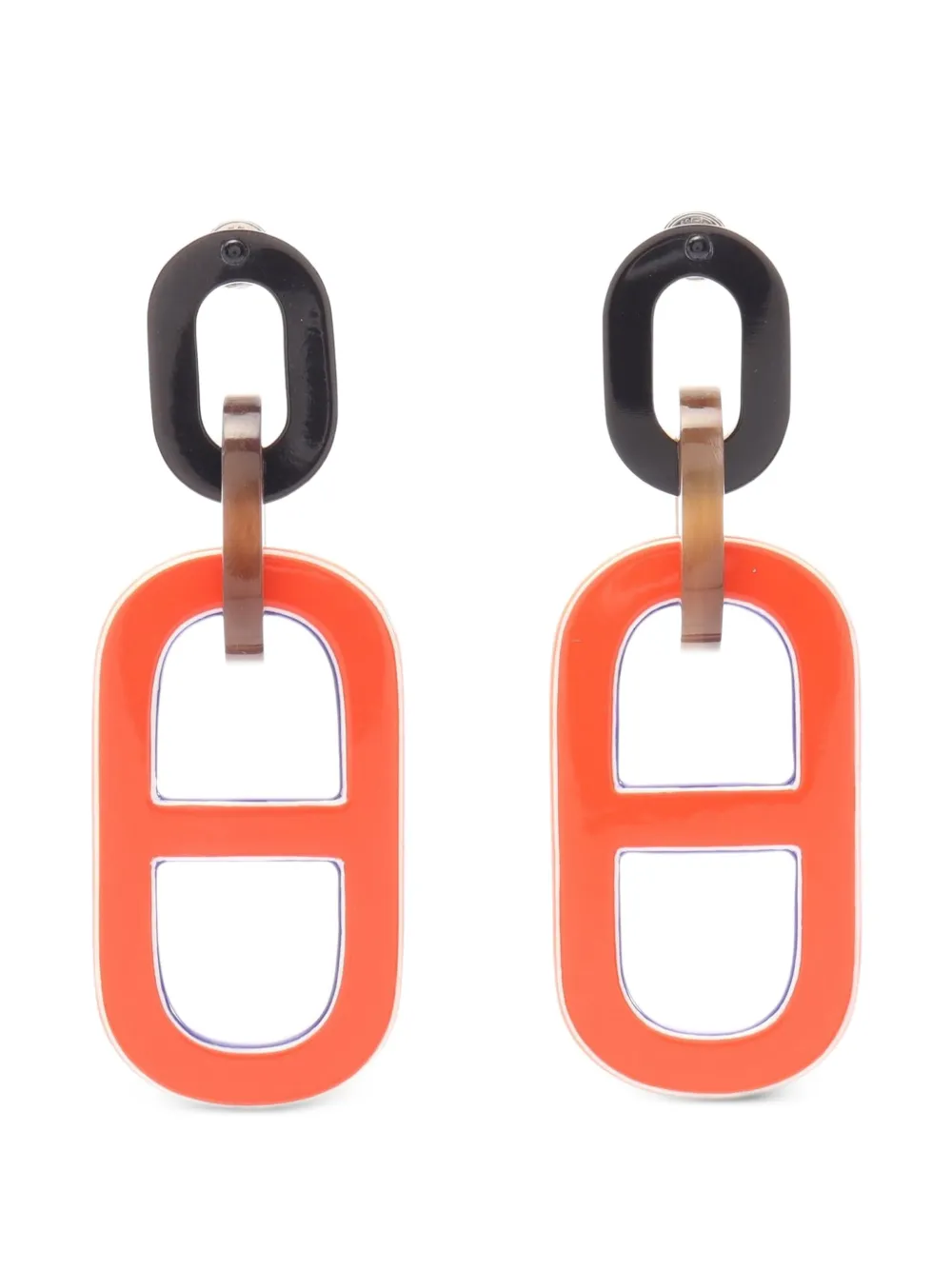 Hermès Pre-Owned 2010s chain-link drop earrings - Silber