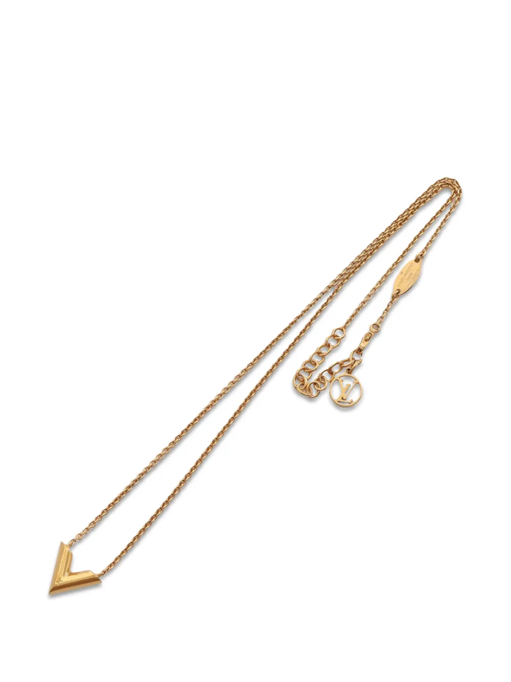 Louis Vuitton Pre-Owned 2021 Essential V necklace - Gold