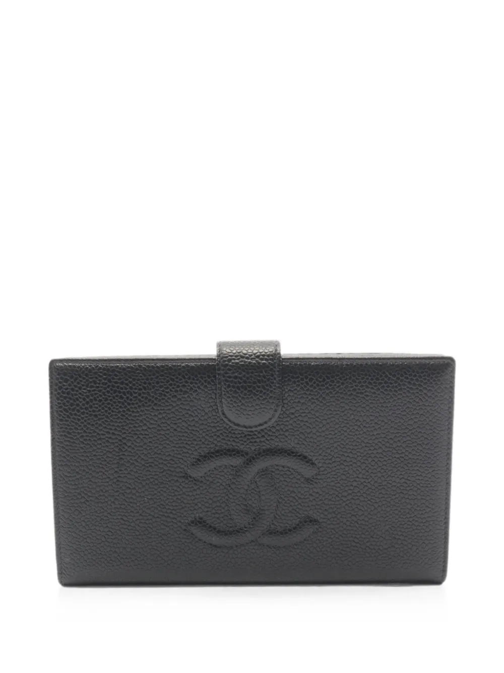 CHANEL Pre-Owned 2000-2002 CC-logo bi-fold wallet - Nero