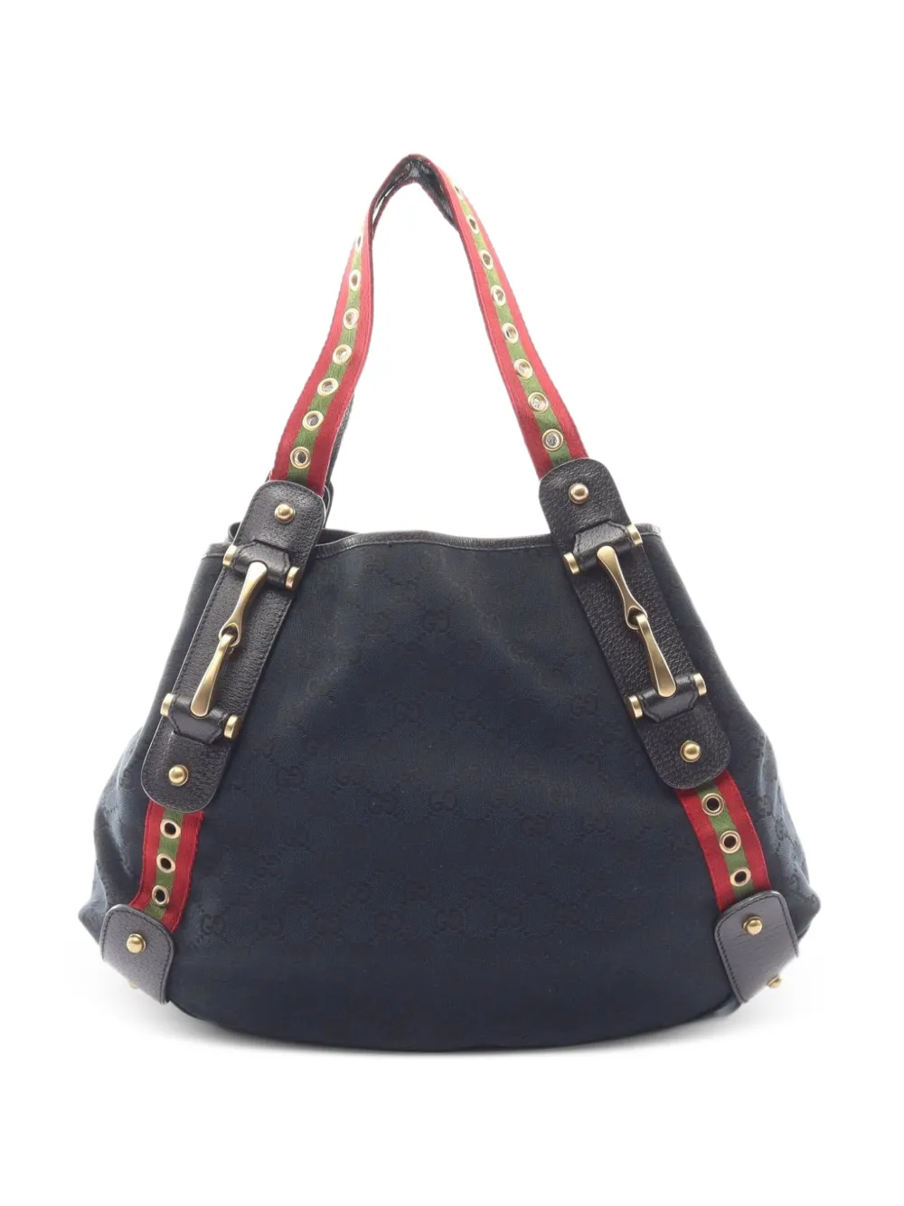 Gucci Pre-Owned 2000s Horsebit GG canvas tote bag - Nero