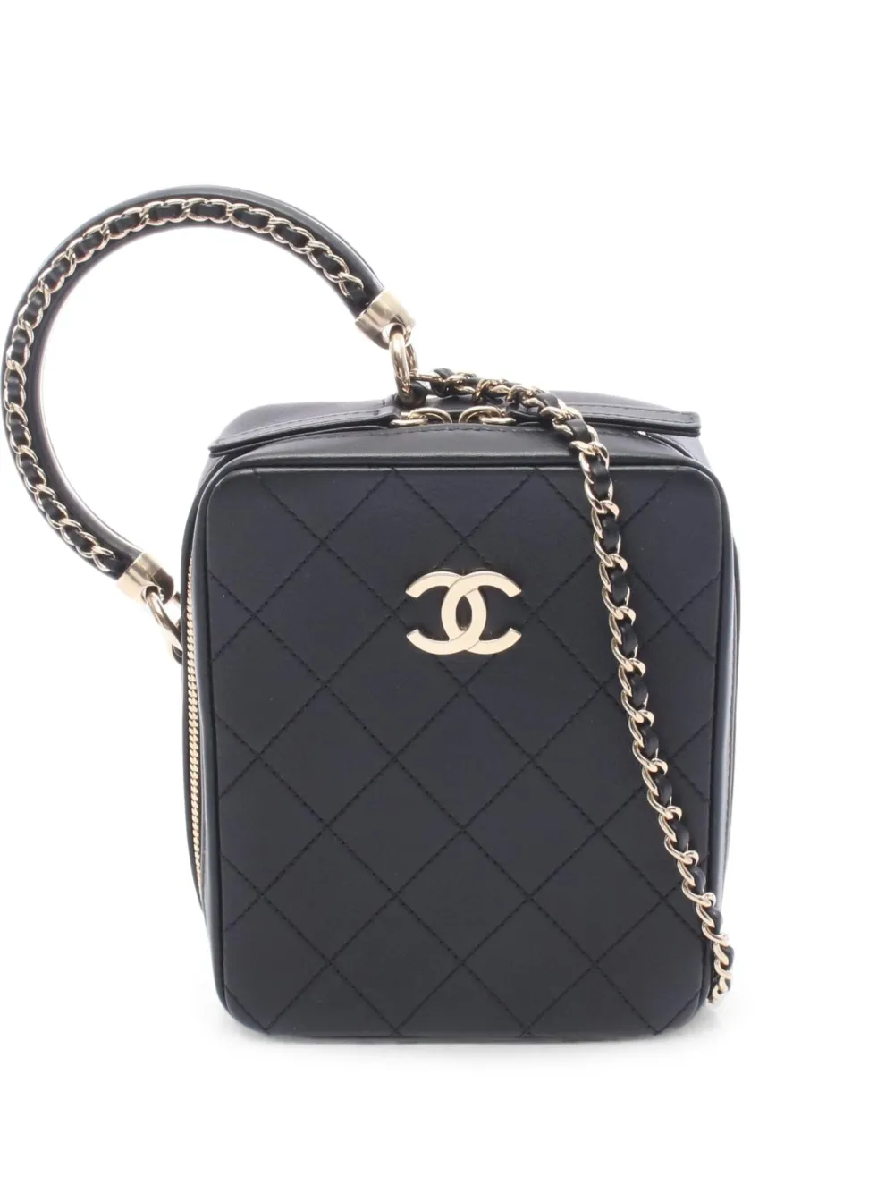 CHANEL Pre-Owned 2020-2021 Matelassé-effect mini bag - Nero
