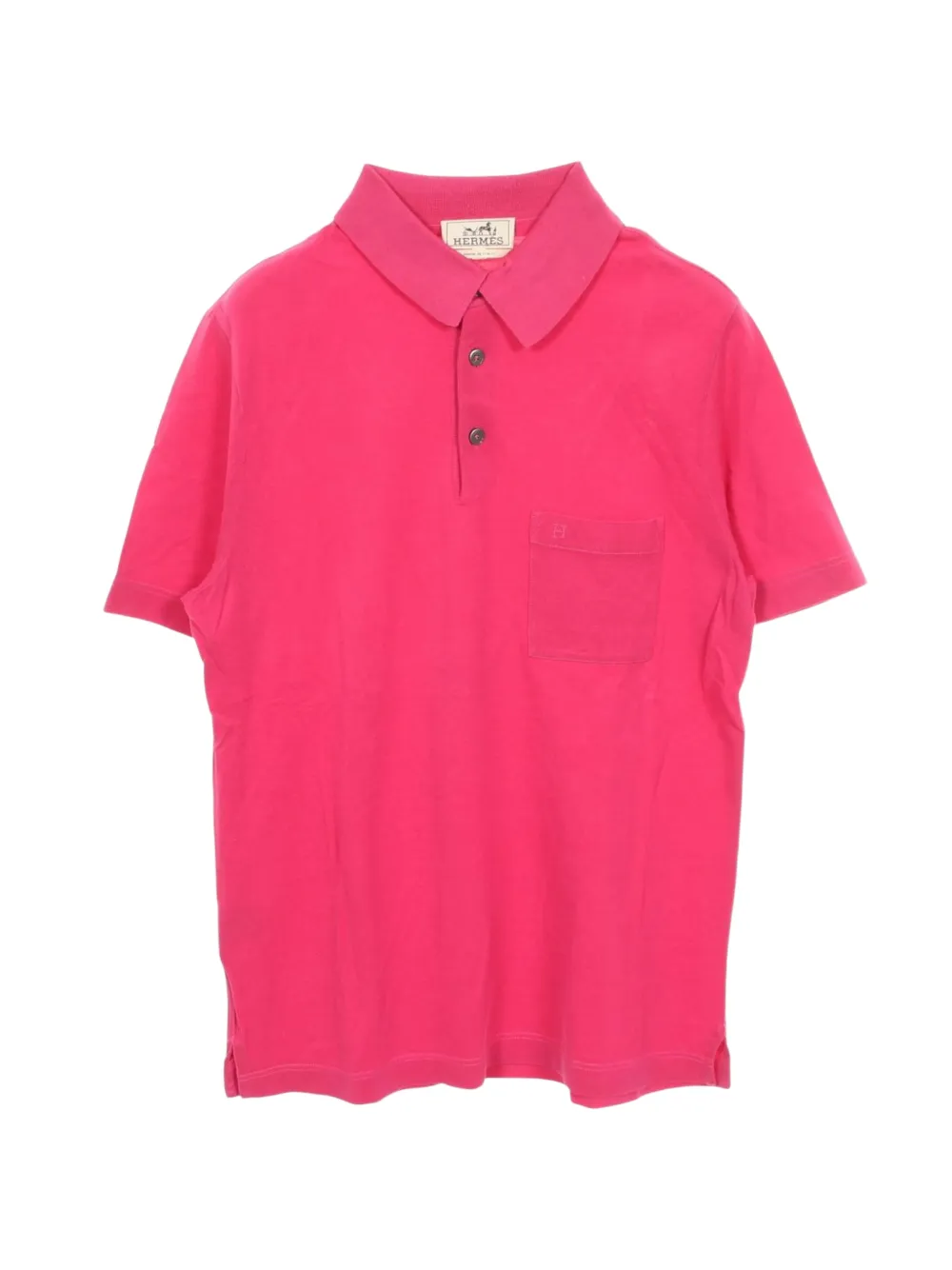 Hermès Pre-Owned 2010s H embroidery polo shirt - Rosa