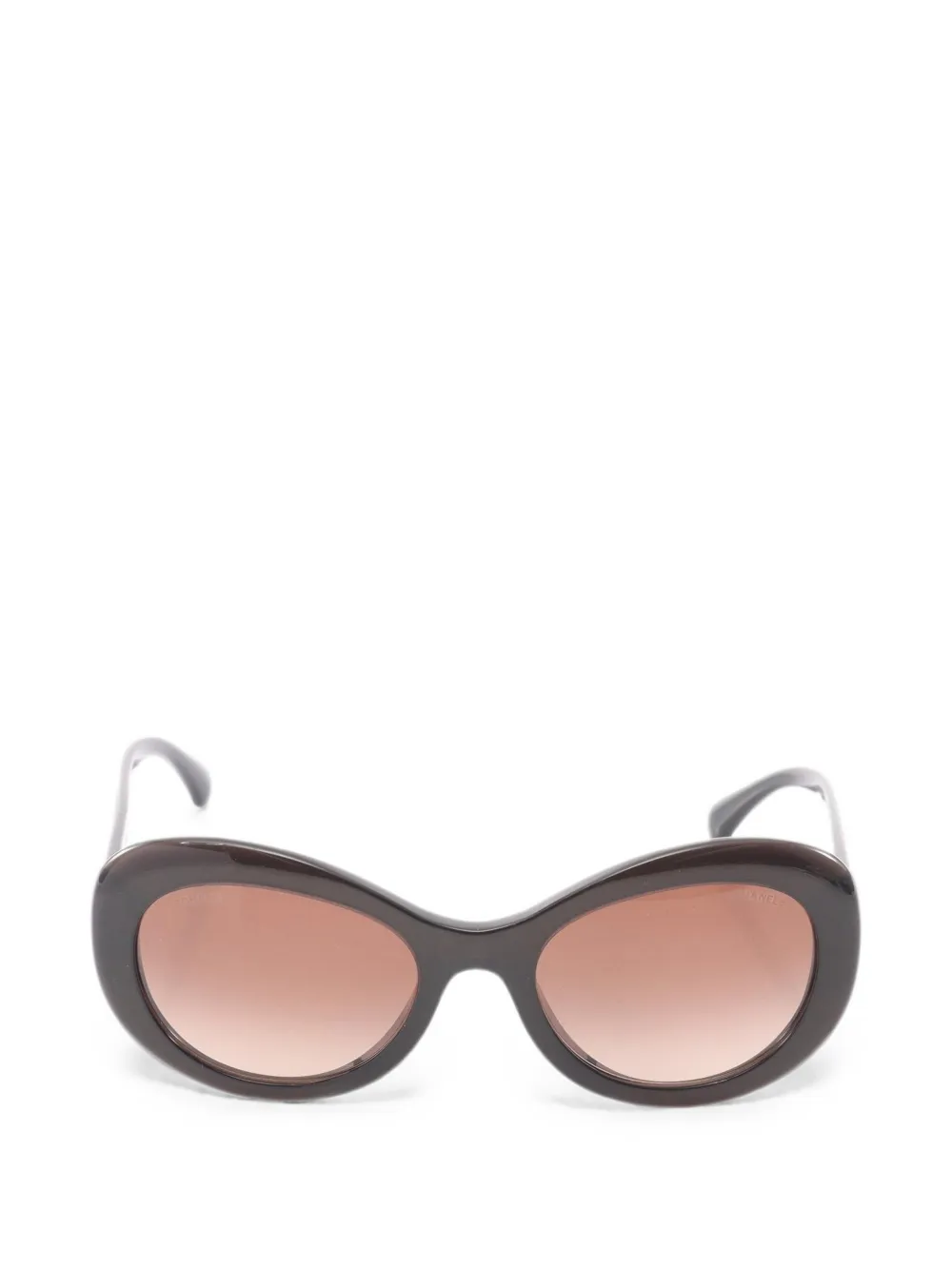CHANEL Pre-Owned 1986-1988 logo-plaque sunglasses - Nero