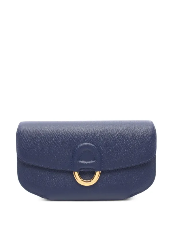 Hermès Pre-owned 2016 Cherche Midi Epsom Clutch Bag in Blue