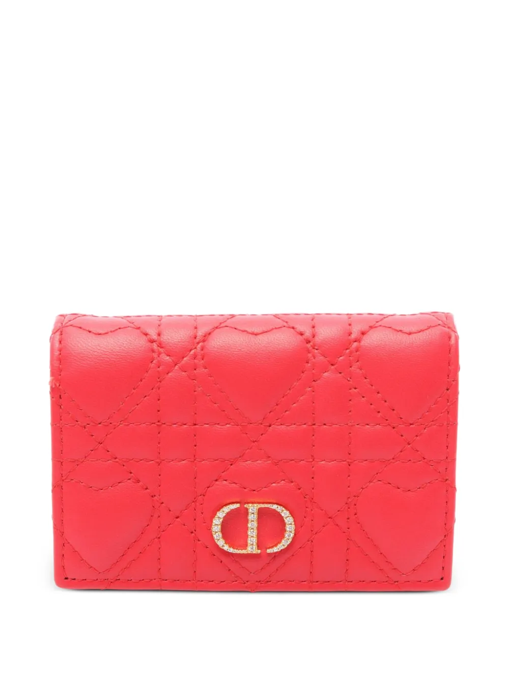 Christian Dior Pre-Owned 2010s Caro Glycine Cannage wallet - Rot