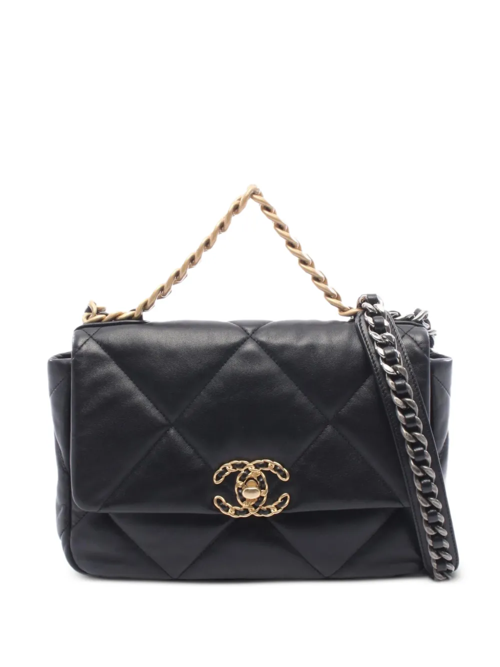 CHANEL Pre-Owned 2021 19 matelassé shoulder bag - Nero