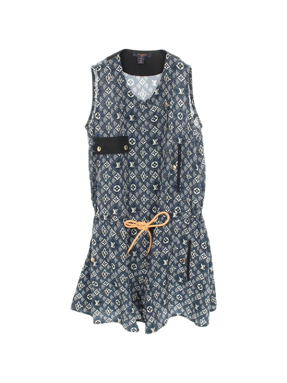 Louis Vuitton Pre-Owned 2010s Since 1854 monogram sleeveless midi dress - Blu