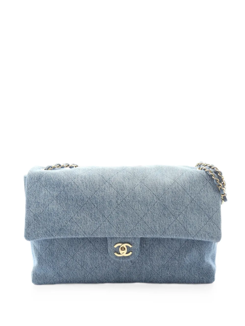 CHANEL Pre-Owned Matelassé chain shoulder bag - Blau