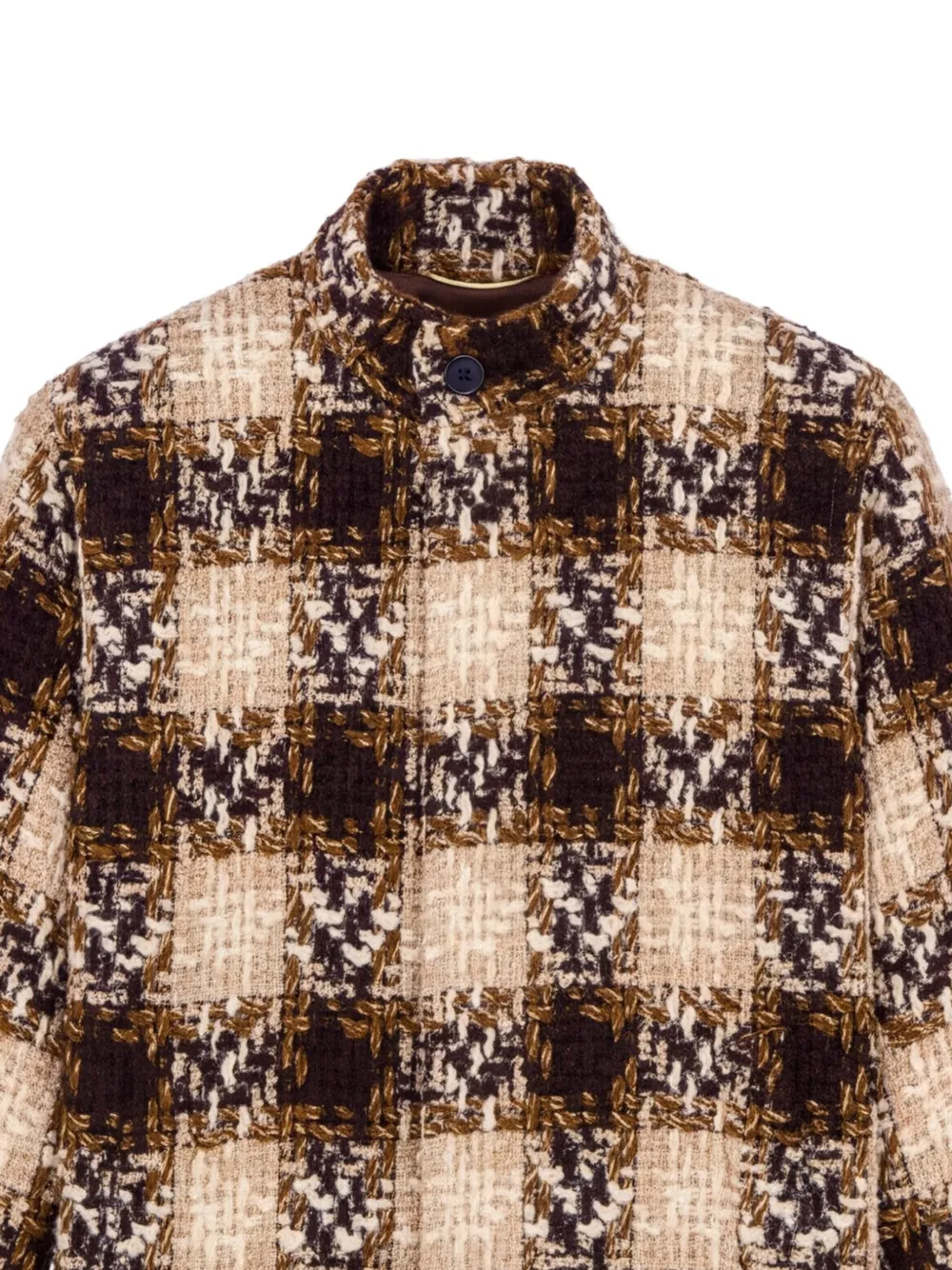 Saint Laurent Geruite tweed jas Beige