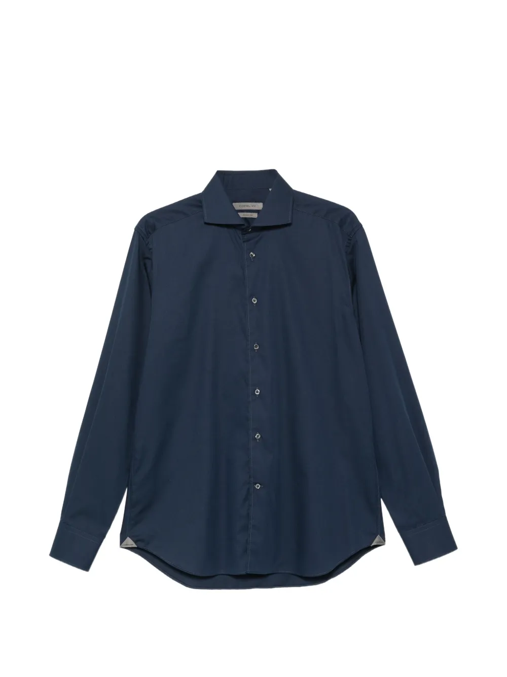 Corneliani spread-collar long-sleeved shirt - Blu