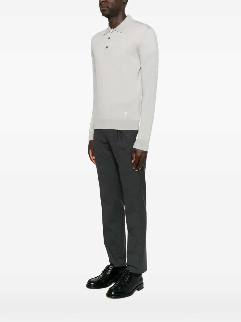 Corneliani Polotrui met kraag en knopen Grijs