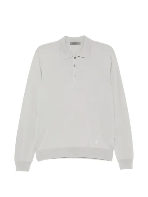 Corneliani button-up collar polo sweater