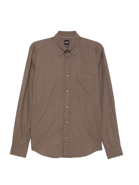 BOSS button-down collar long-sleeve shirt