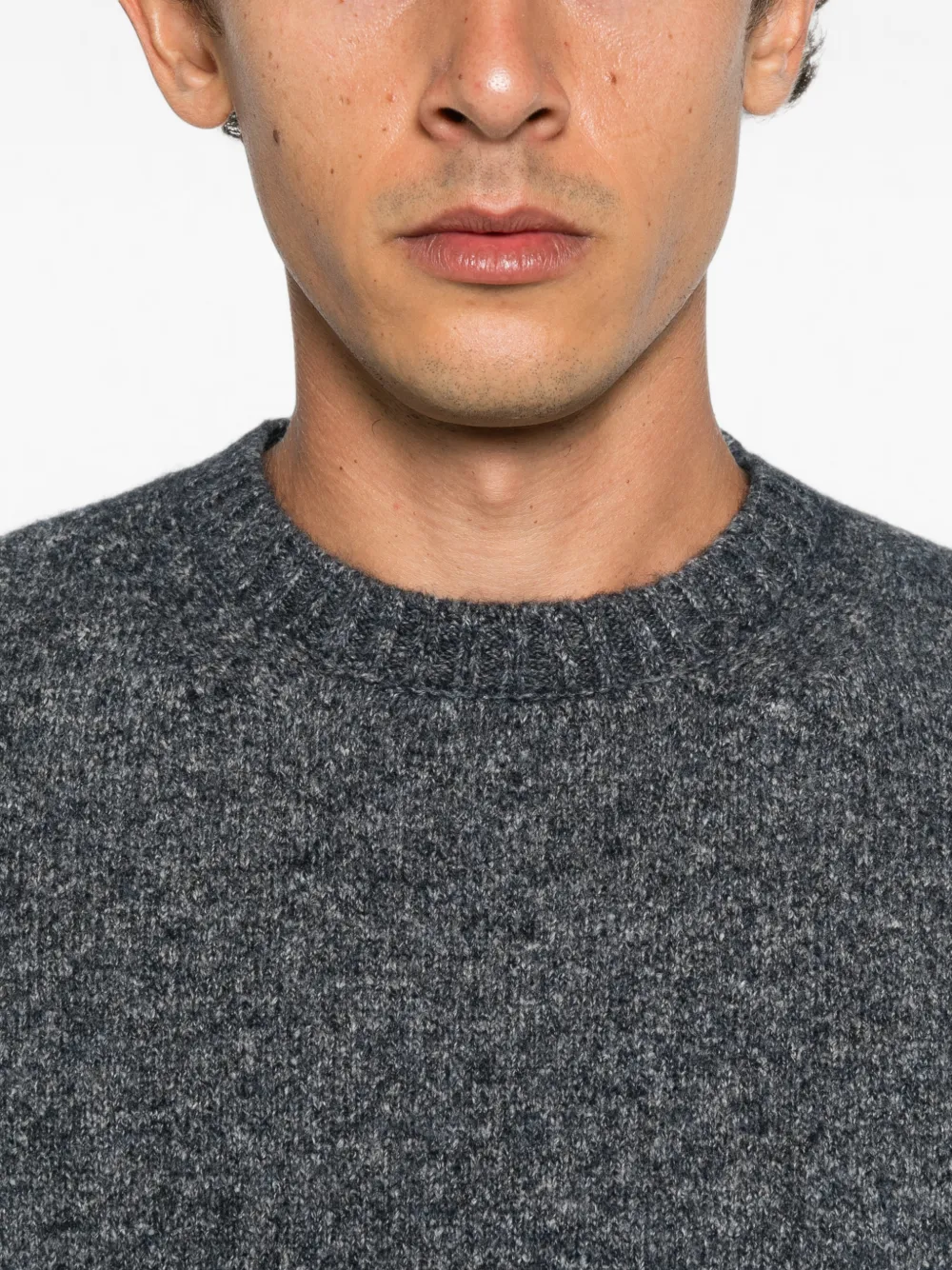 Corneliani Trui met mergel-effect en geribbelde afwerking Grijs