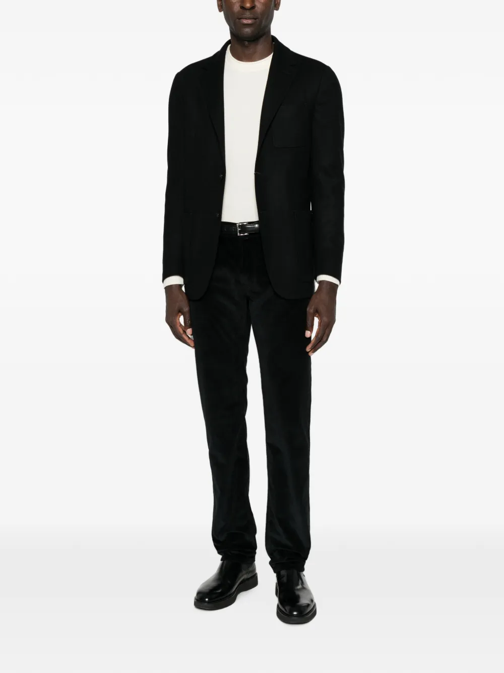 Canali Blazer met enkele rij knopen Zwart
