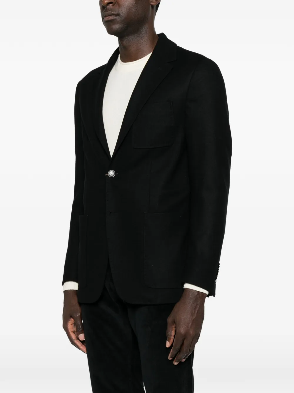Canali Blazer met enkele rij knopen Zwart