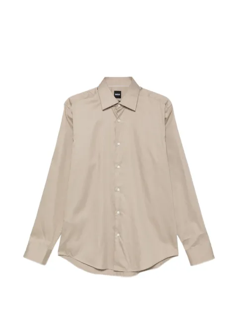 BOSS point-collar long-sleeve shirt