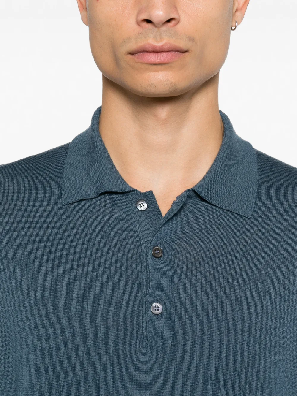 Canali Polotrui met lange mouwen Blauw