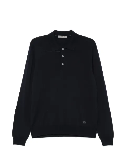 Corneliani button-up polo sweater