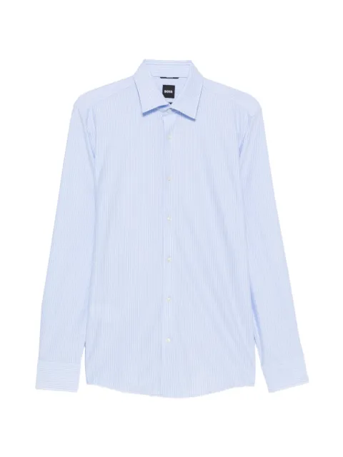 BOSS striped long-sleeve shirt