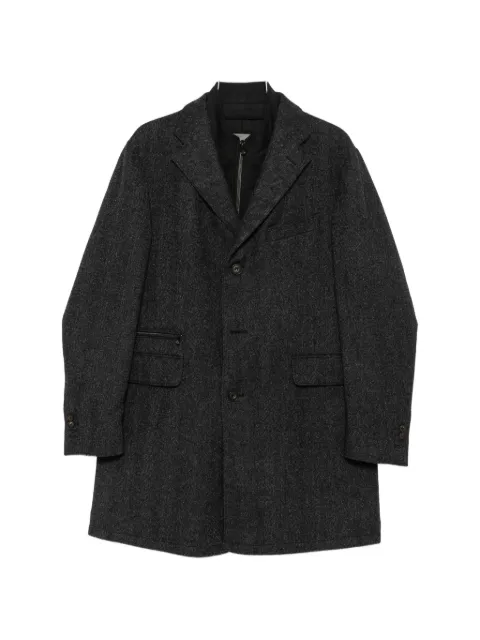 Corneliani herringbone single-breasted coat