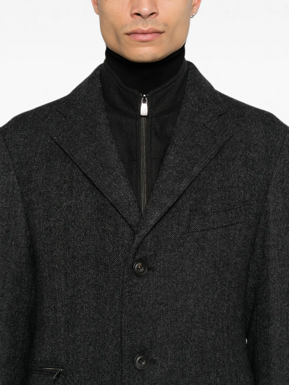 Corneliani Jas met visgraat-patroon Grijs