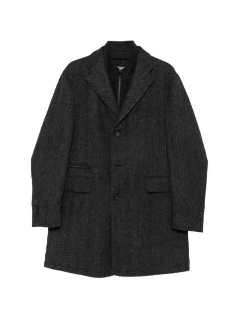Corneliani herringbone single-breasted coat