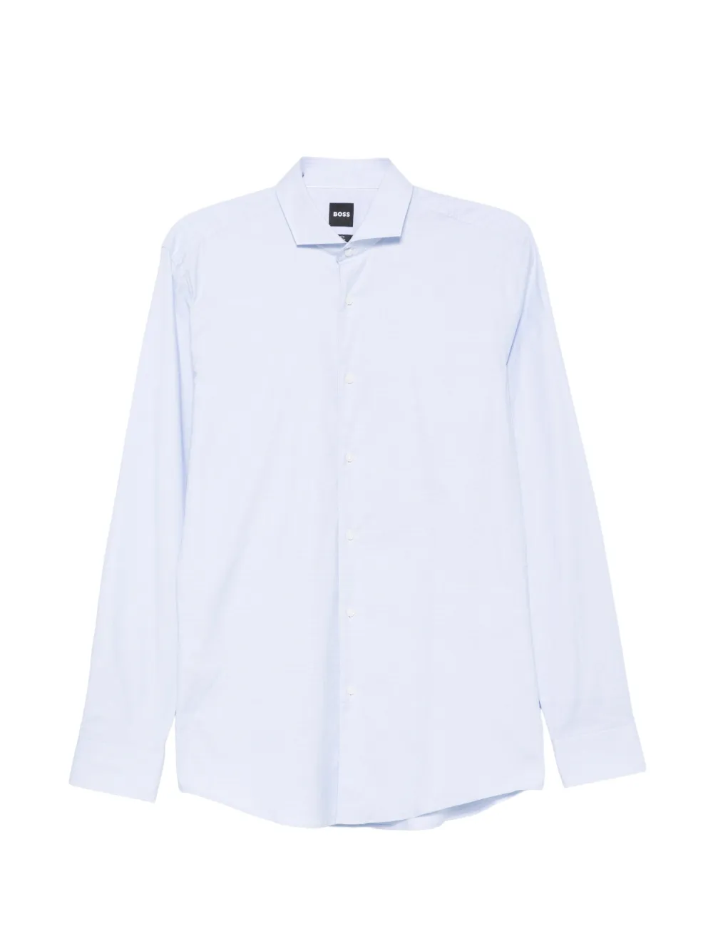 BOSS spread-collar long-sleeve shirt - Blau