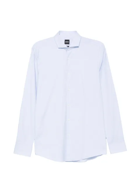BOSS spread-collar long-sleeve shirt