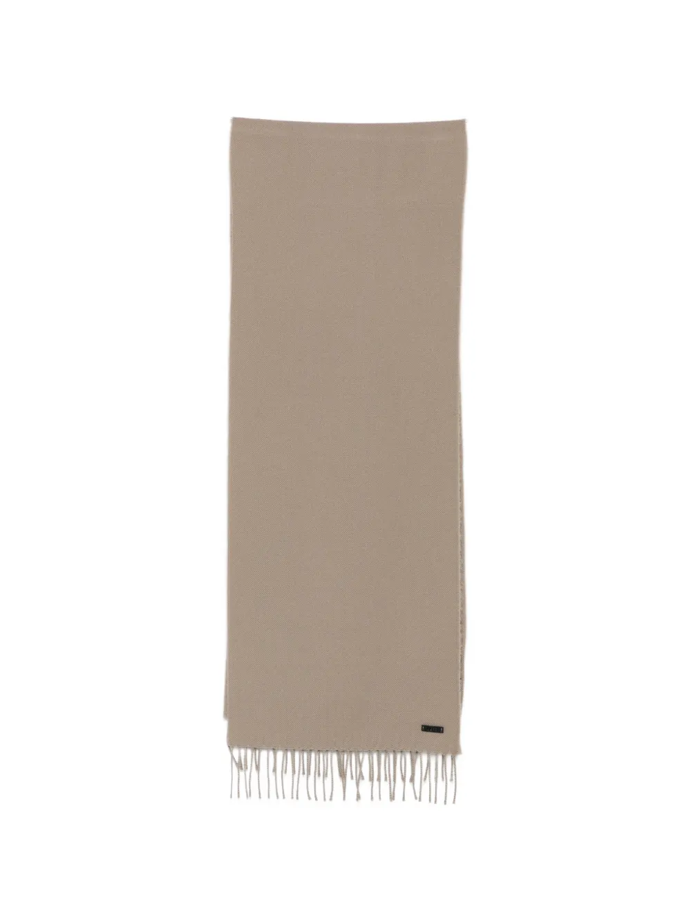 BOSS Naster logo-plaque scarf - Marrone