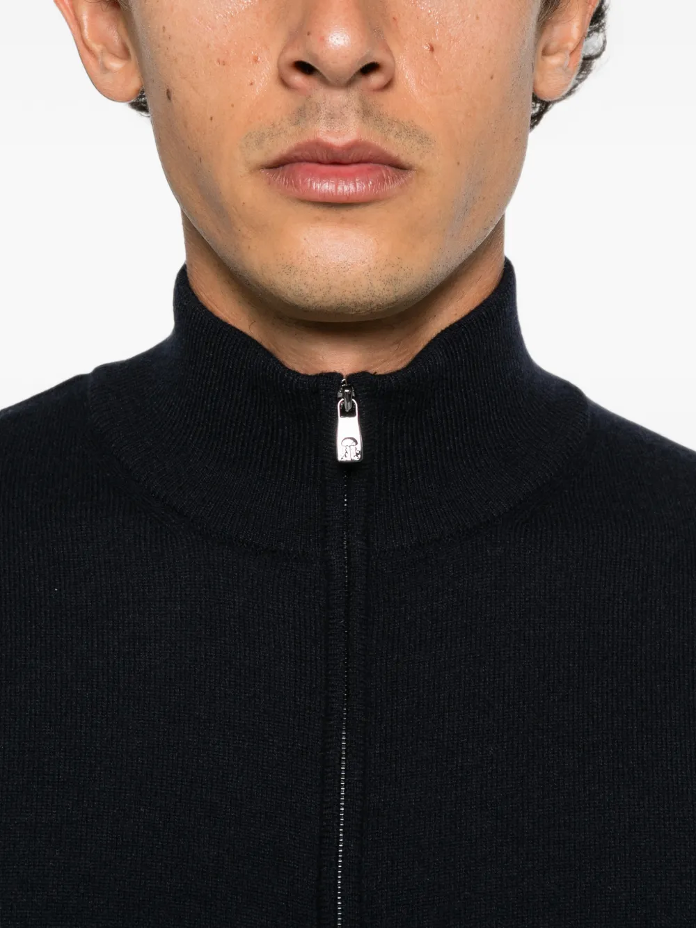 Corneliani Trui met hoge hals en rits Blauw