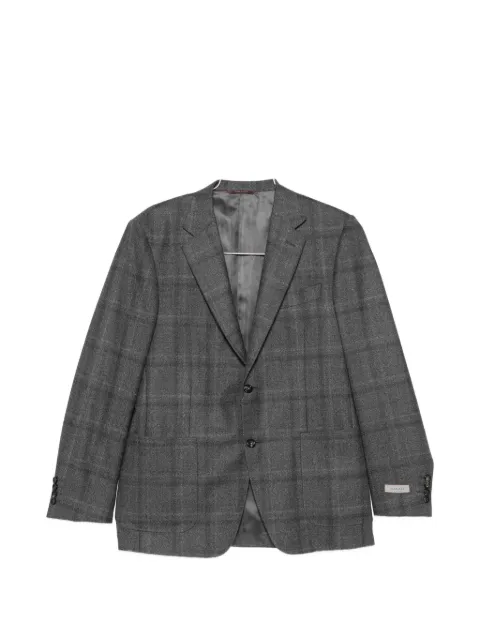 Canali check-pattern single-breasted blazer