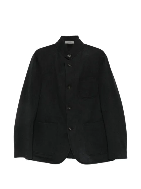 Corneliani high-neck patch-pocket jacket