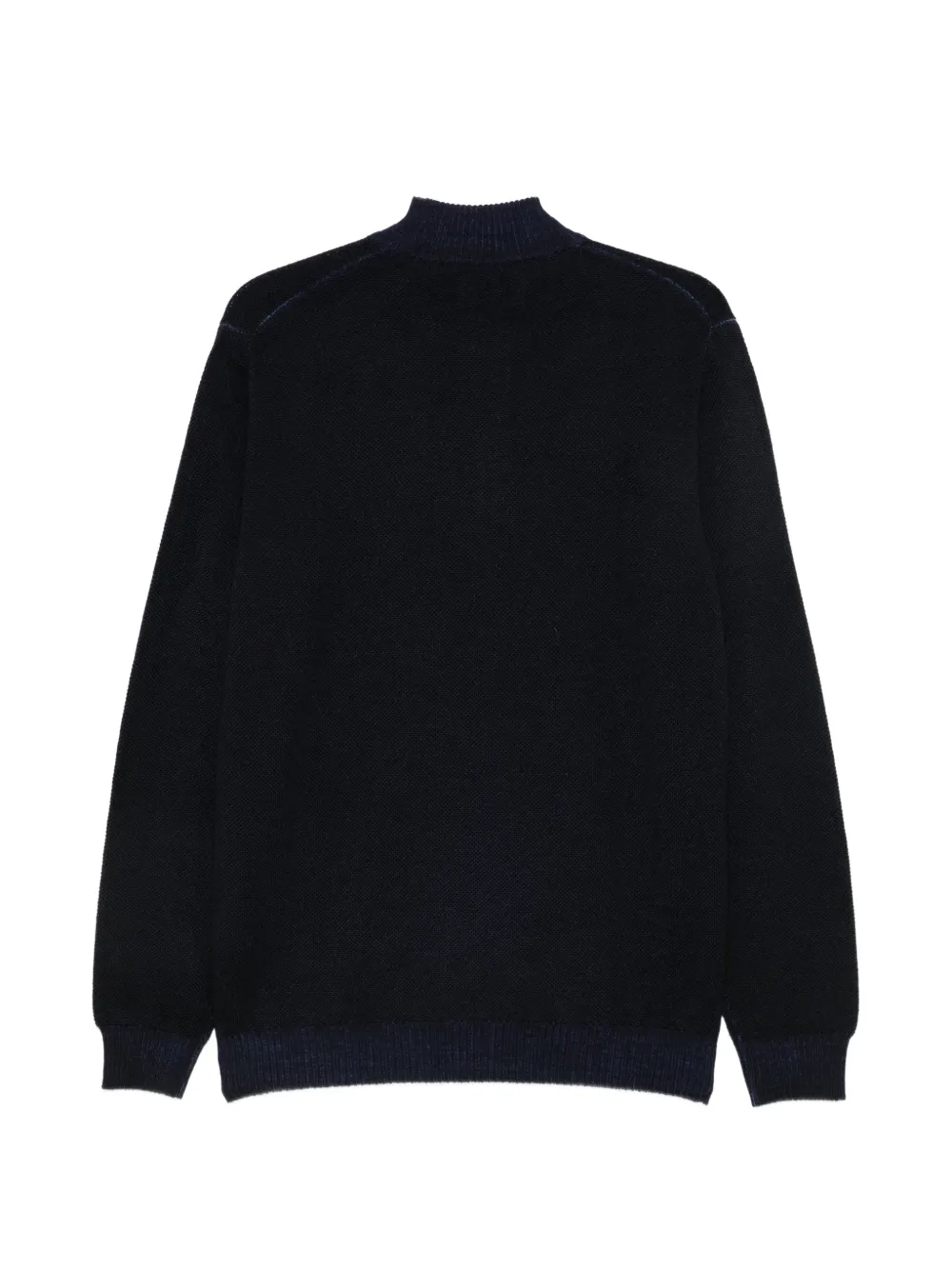 Fedeli Gebreide trui met kwartrits Blauw