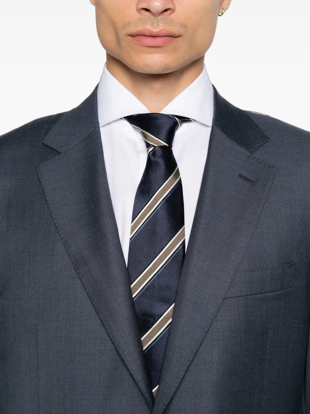 Canali Pak met enkele rij knopen Blauw