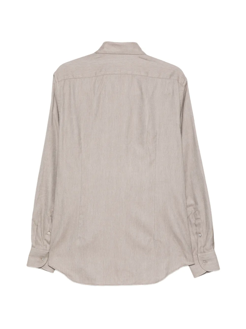 Corneliani Overhemd met visgraat-patroon en lange mouwen Beige