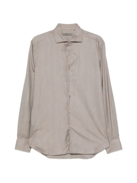 Corneliani herringbone-pattern long-sleeve shirt