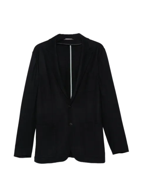 Canali notched-lapel patch-pocket blazer