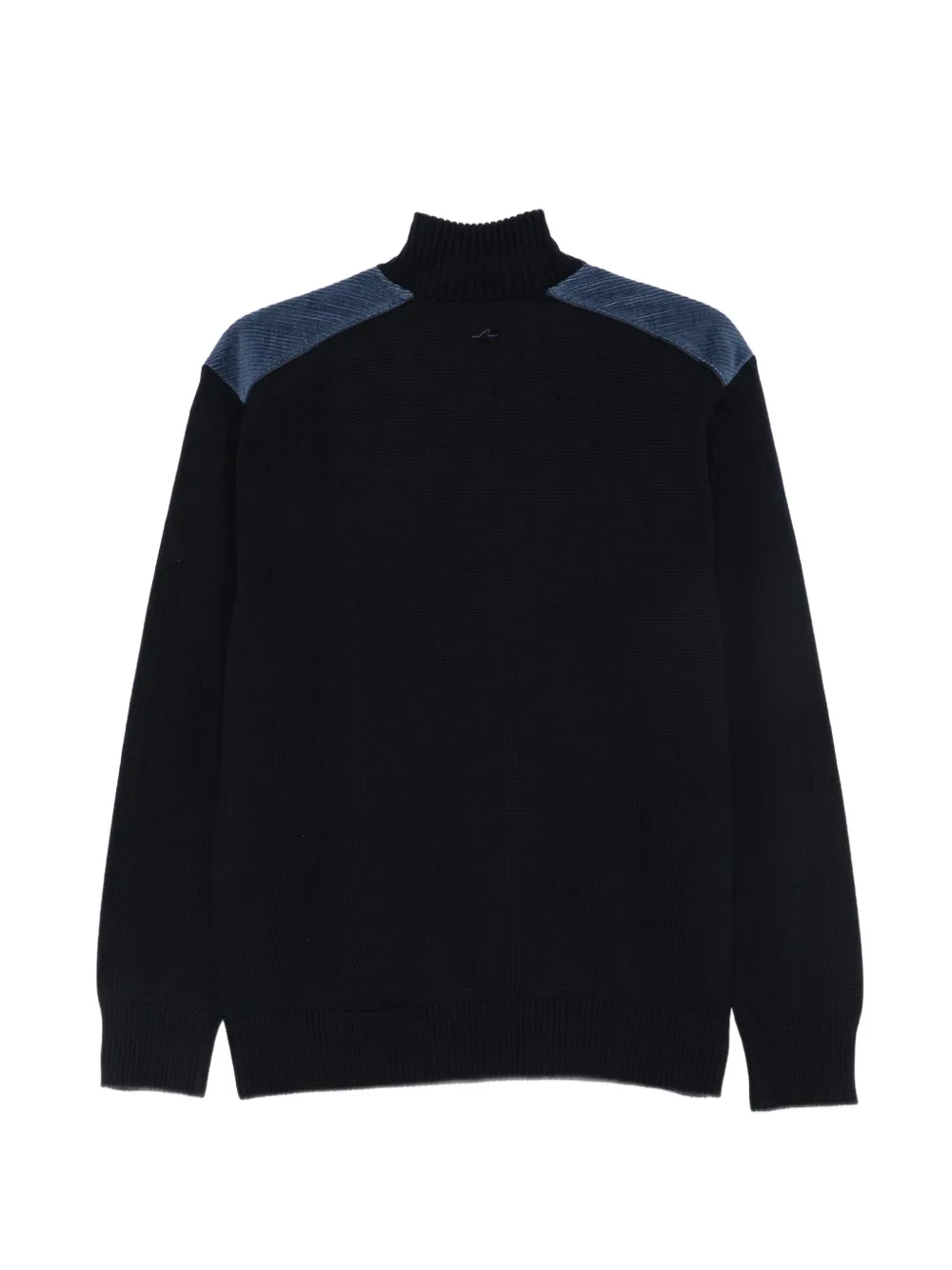 Paul & Shark Trui met ribfluwelen vlak en kwartrits Blauw
