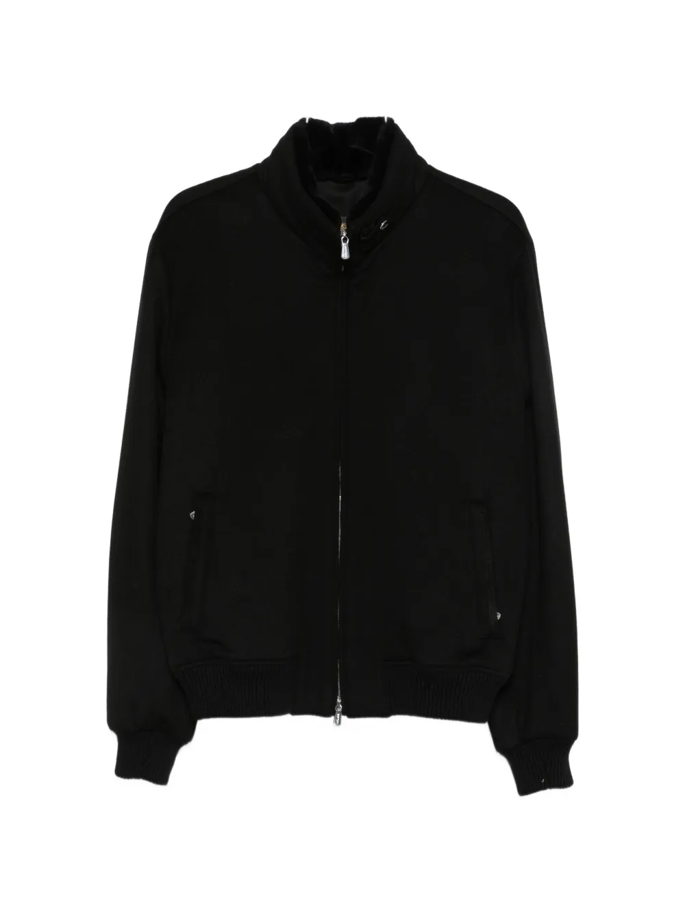 Enrico Mandelli high-neck zip-up jacket - Schwarz