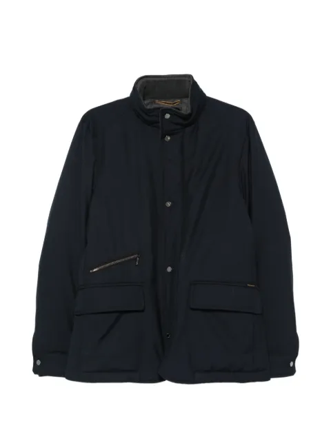 Moorer high-neck press-stud jacket