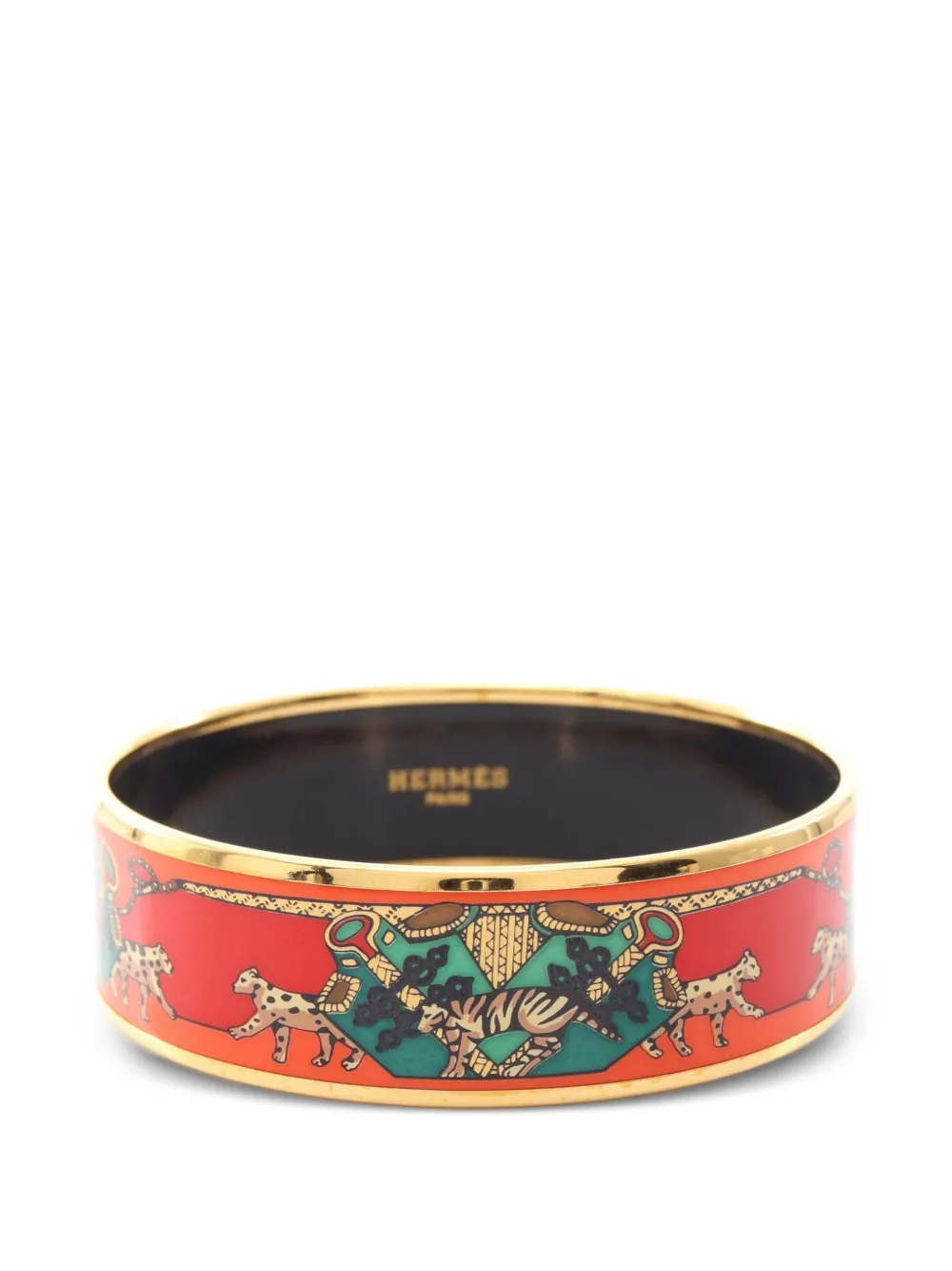 Hermès Pre-Owned 2010s Cloisonné enamel bangle - Gold